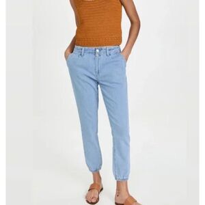 Paige Pleated Mayslie Double Button‎ Jogger Elastic Ankles Zip Closure Size 27